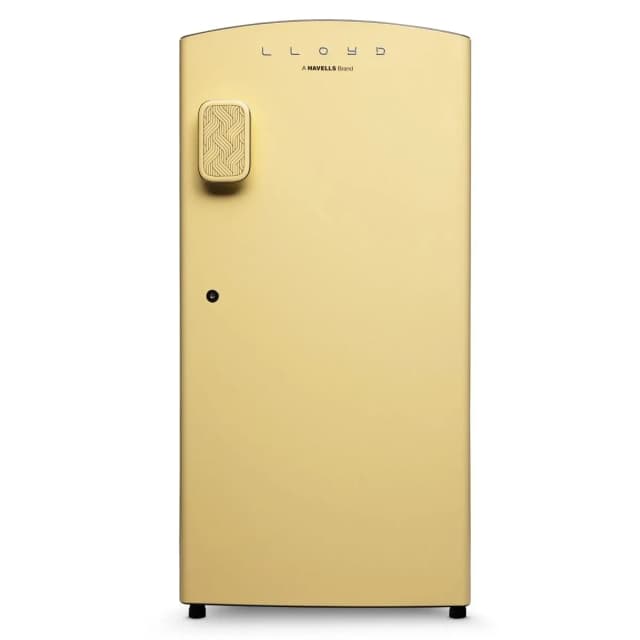 LLOYD 195L Direct Cool Single Door Refrigerator, GLDF215SPYT4LC Pastel Yellow